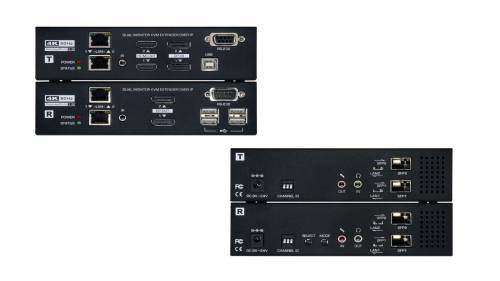 Preview: Dual-Monitor 4K@60Hz DisplayPort 1.2 KVM-Extender bis 100m mit USB 2.0 und lokalem HDMI out, UNICLASS PG-241